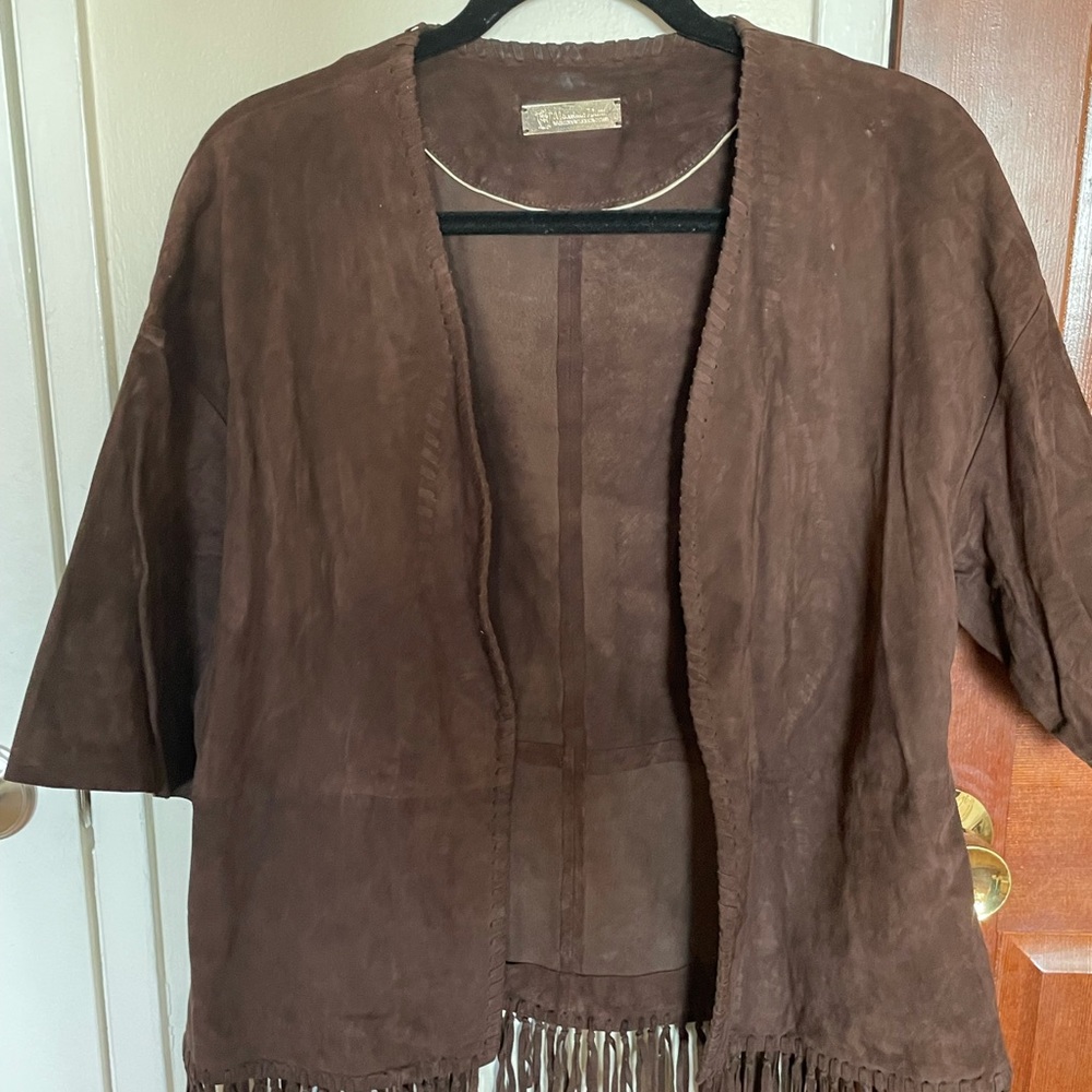 Massimo Dutti Brown Suede Jacket